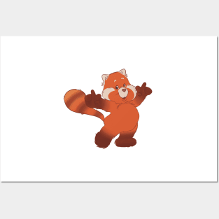 Red Panda Care Bear Posters and Art